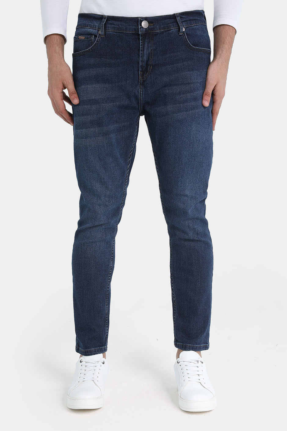 navy slim fit jean pants