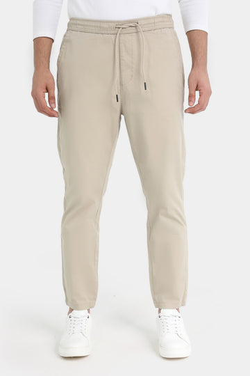 Beige Slim Fit Chino Pants