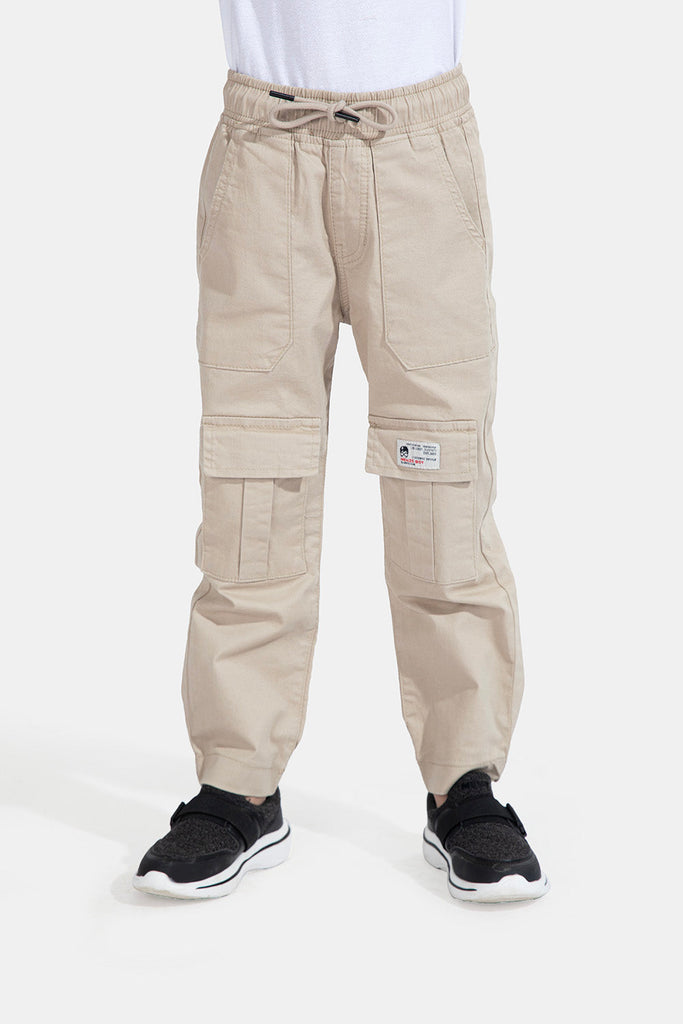 beige chino jogger pants