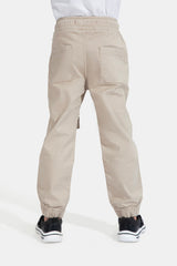 beige chino jogger pants