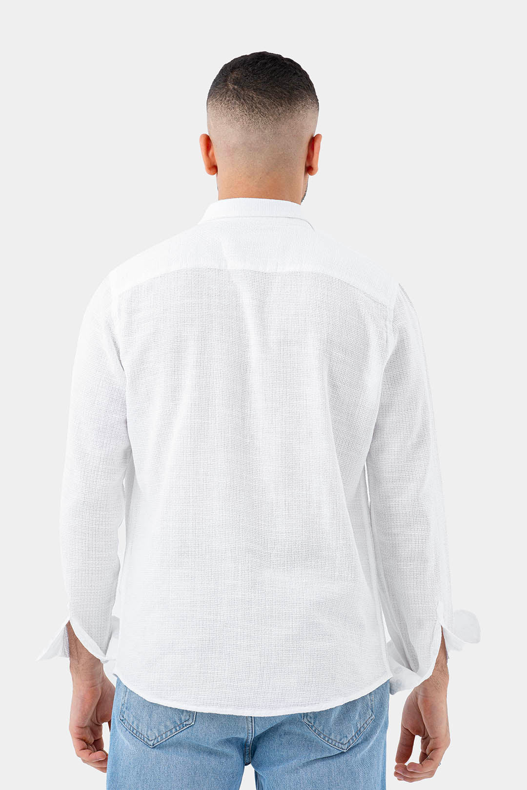 white basic slim fit shirt