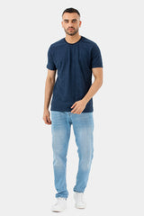 Navy Basic Crew Neck T-Shirt