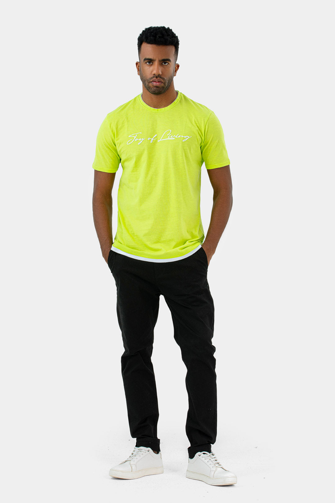 Light Green Crew Neck Printed T-Shirt