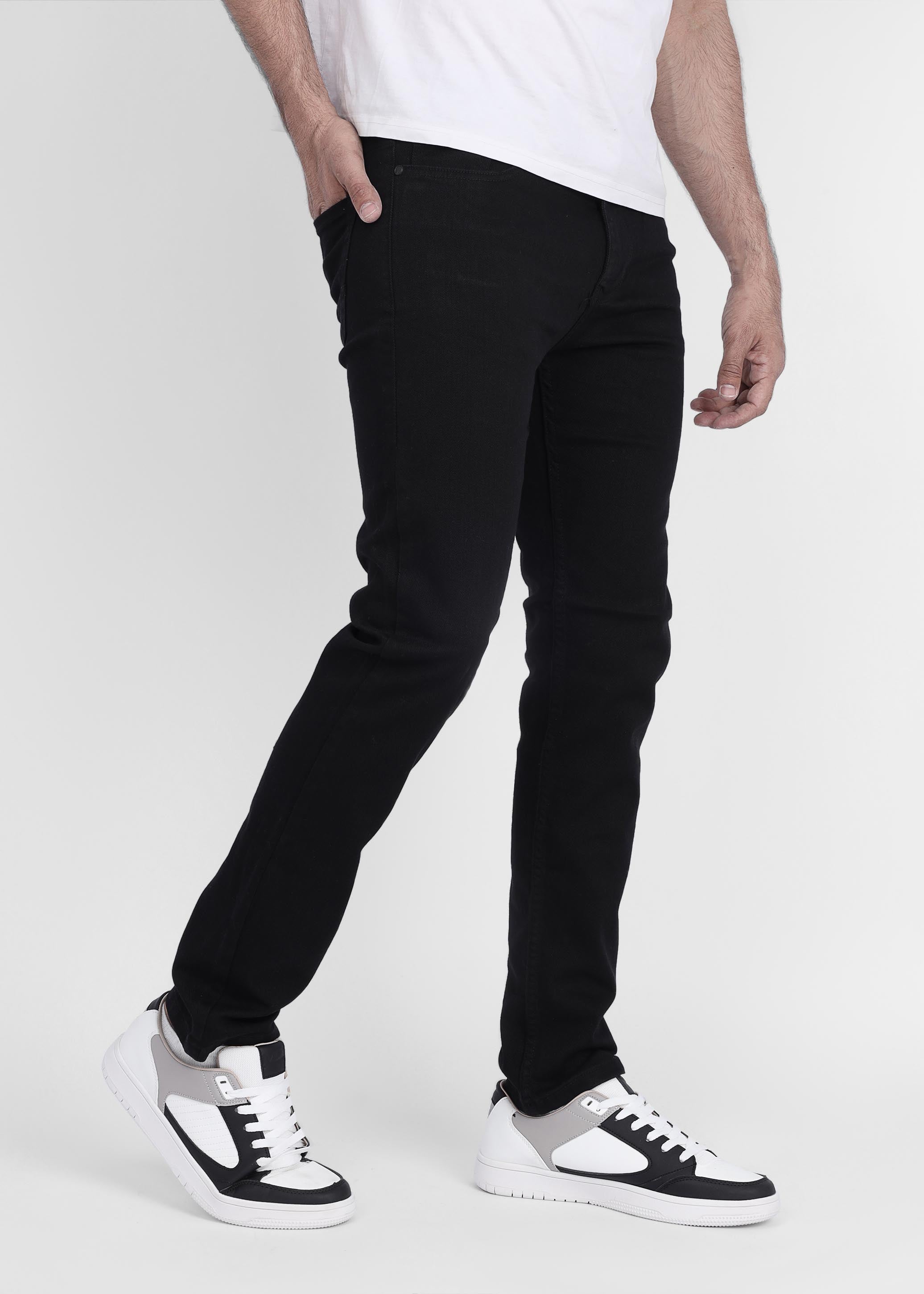Black Denim Slim Fit Pant