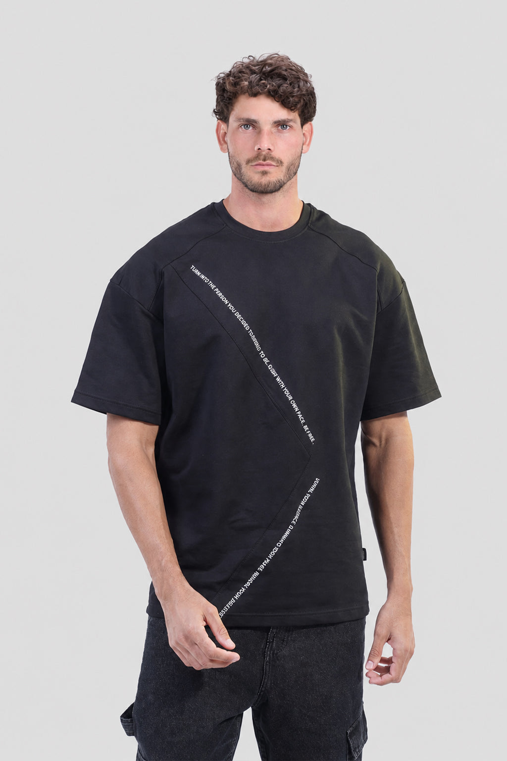 Crew Neck Over Size Printed T-shirt
