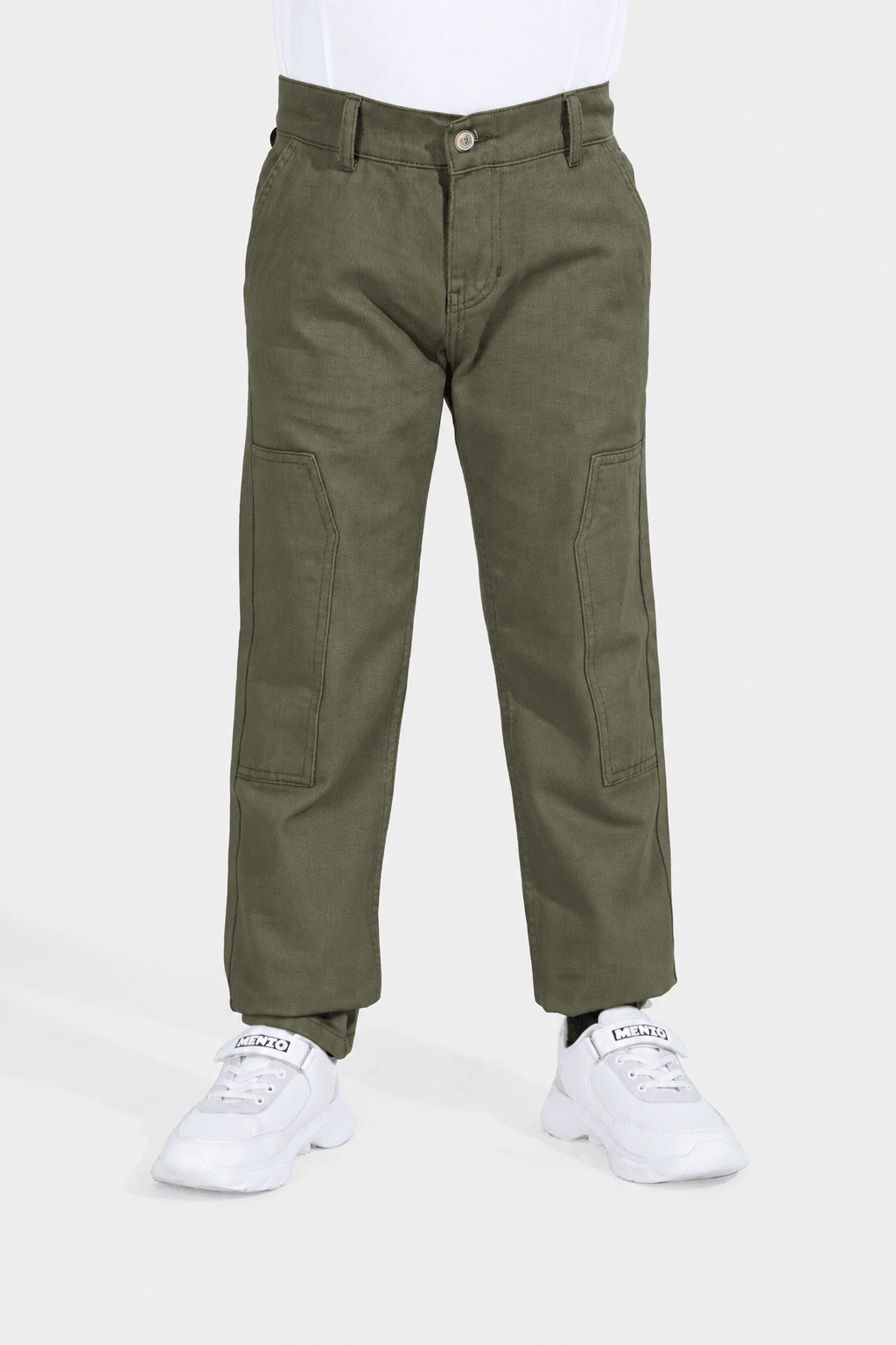Silver Chino Jogger Pants