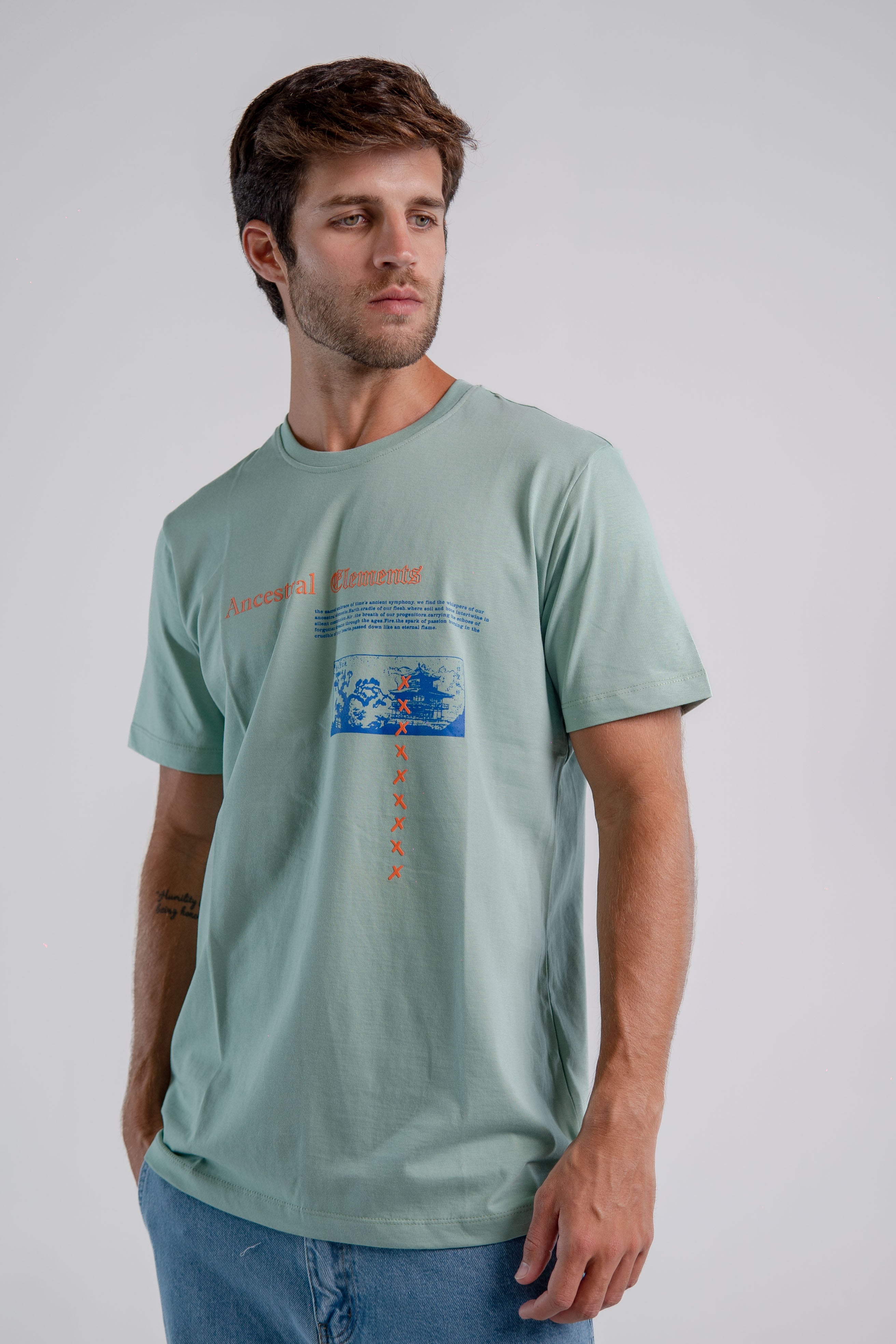 Crew Neck Printed T-shirt