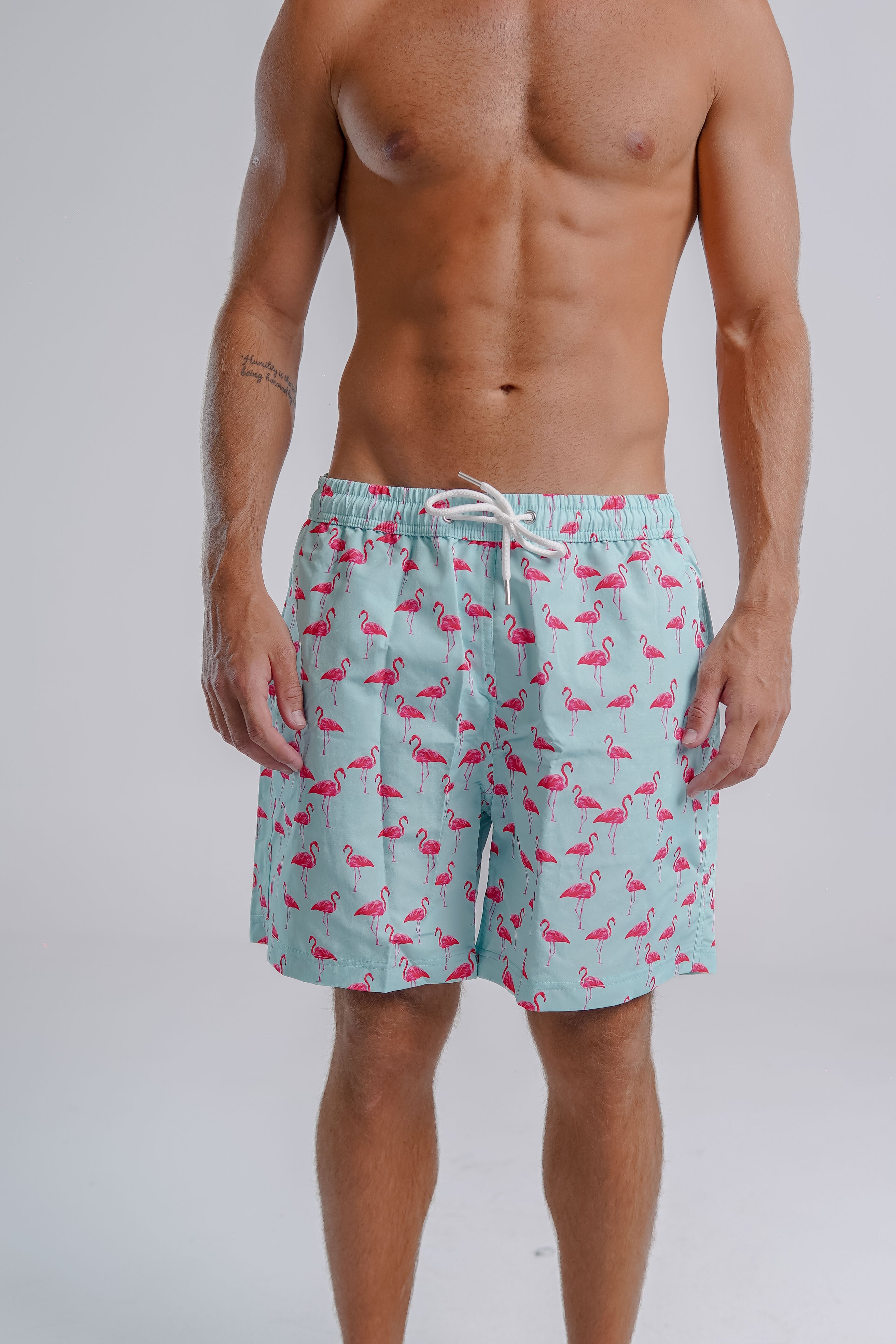 Blue Slim Fit Swimming short