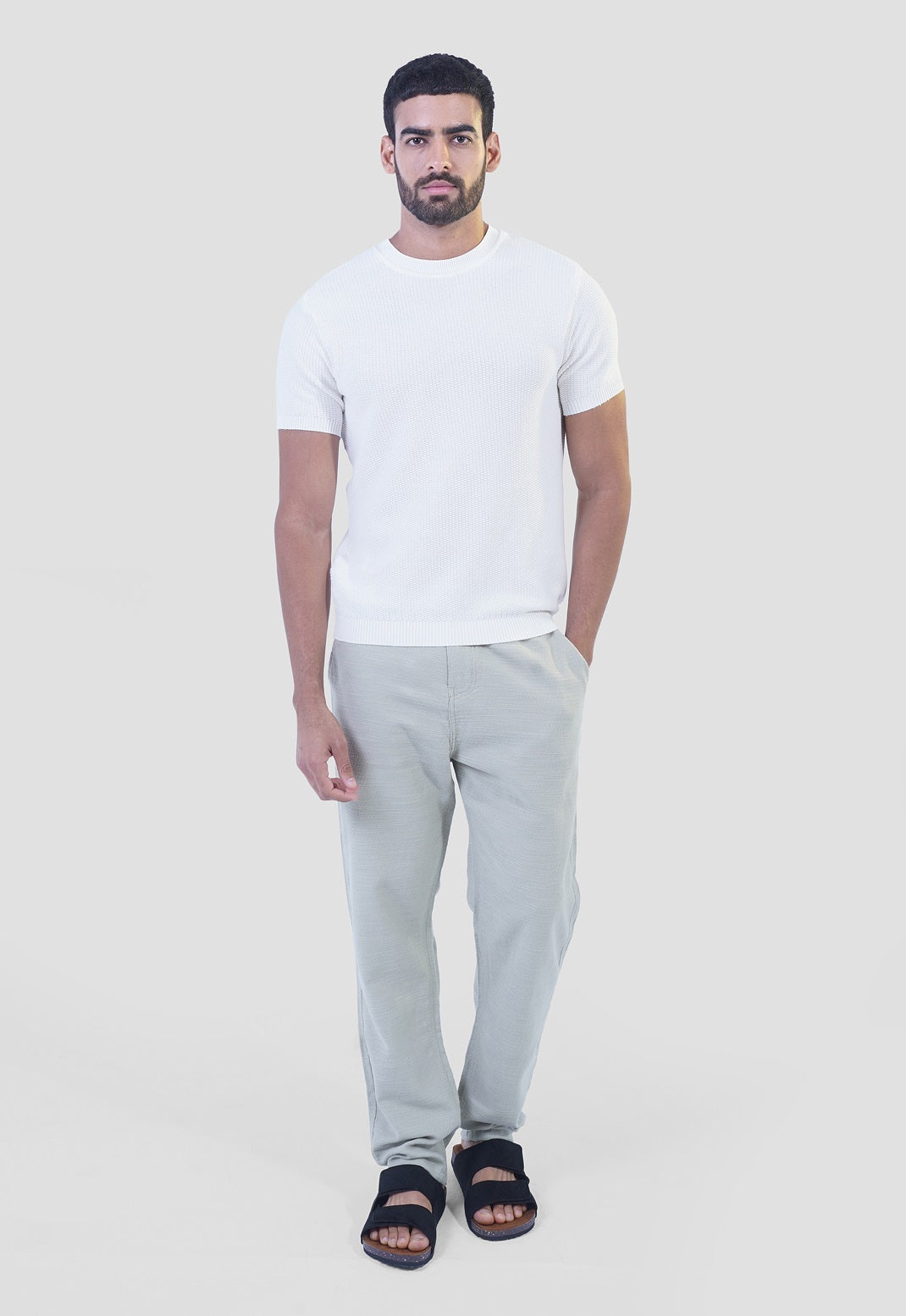 Knitted Crew Neck T-Shirt
