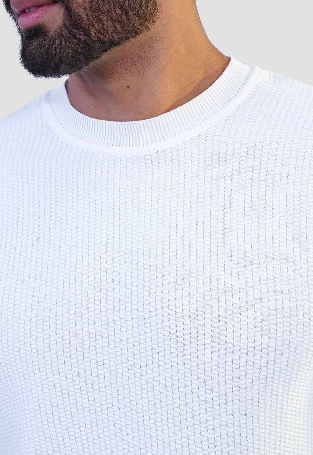 Knitted Crew Neck T-Shirt