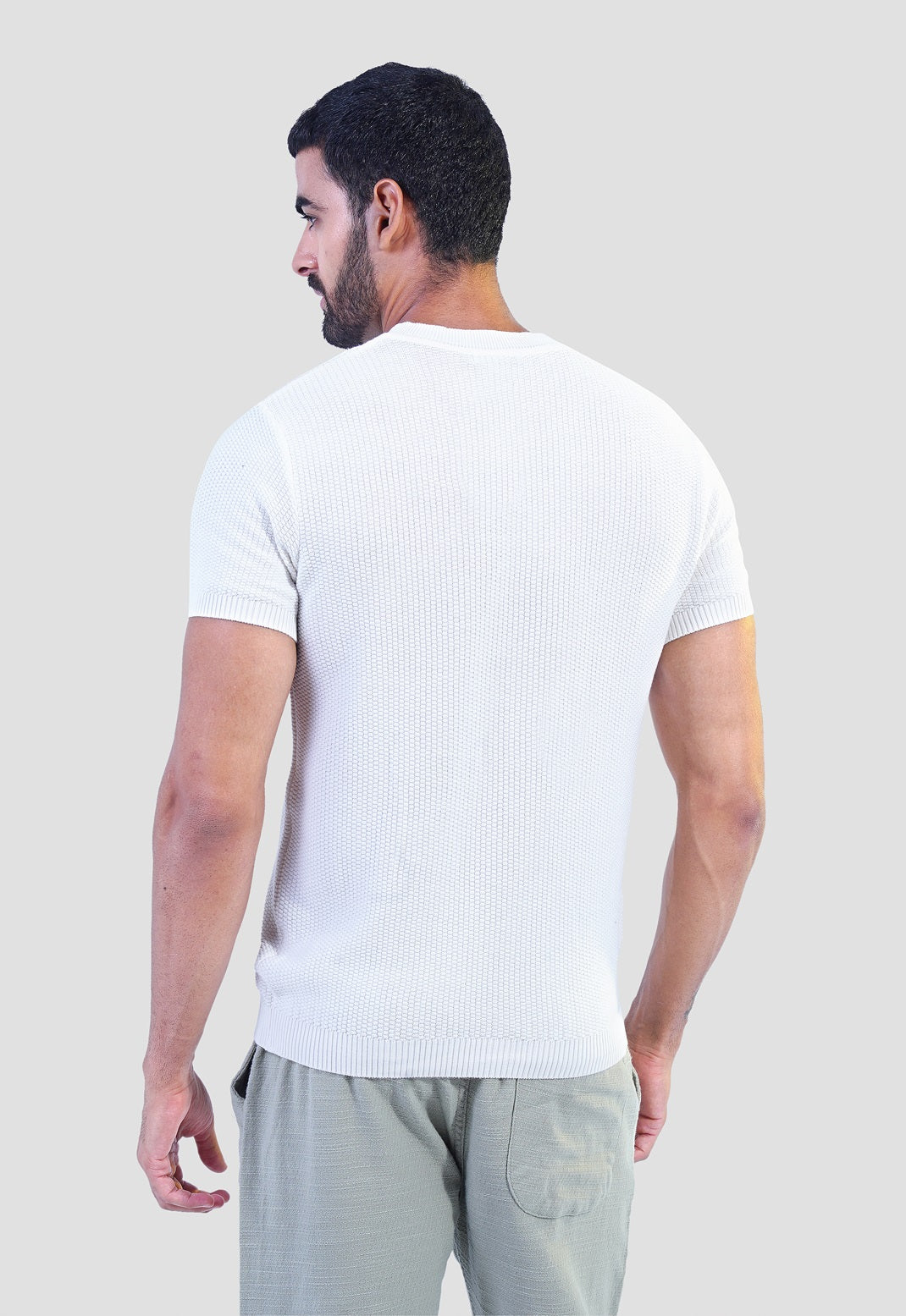 Knitted Crew Neck T-Shirt