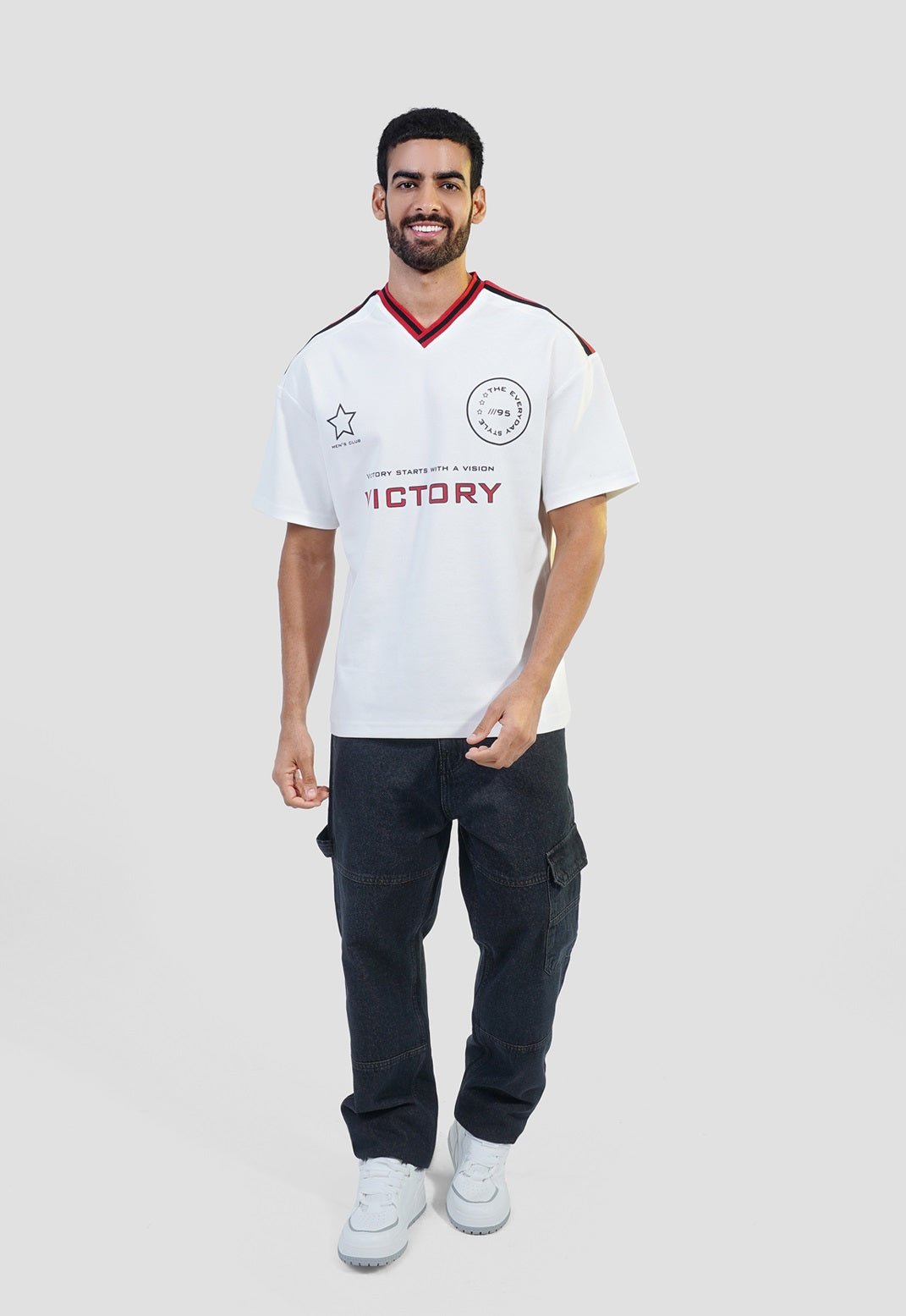 Crew Neck Over Size Printed T-shirt