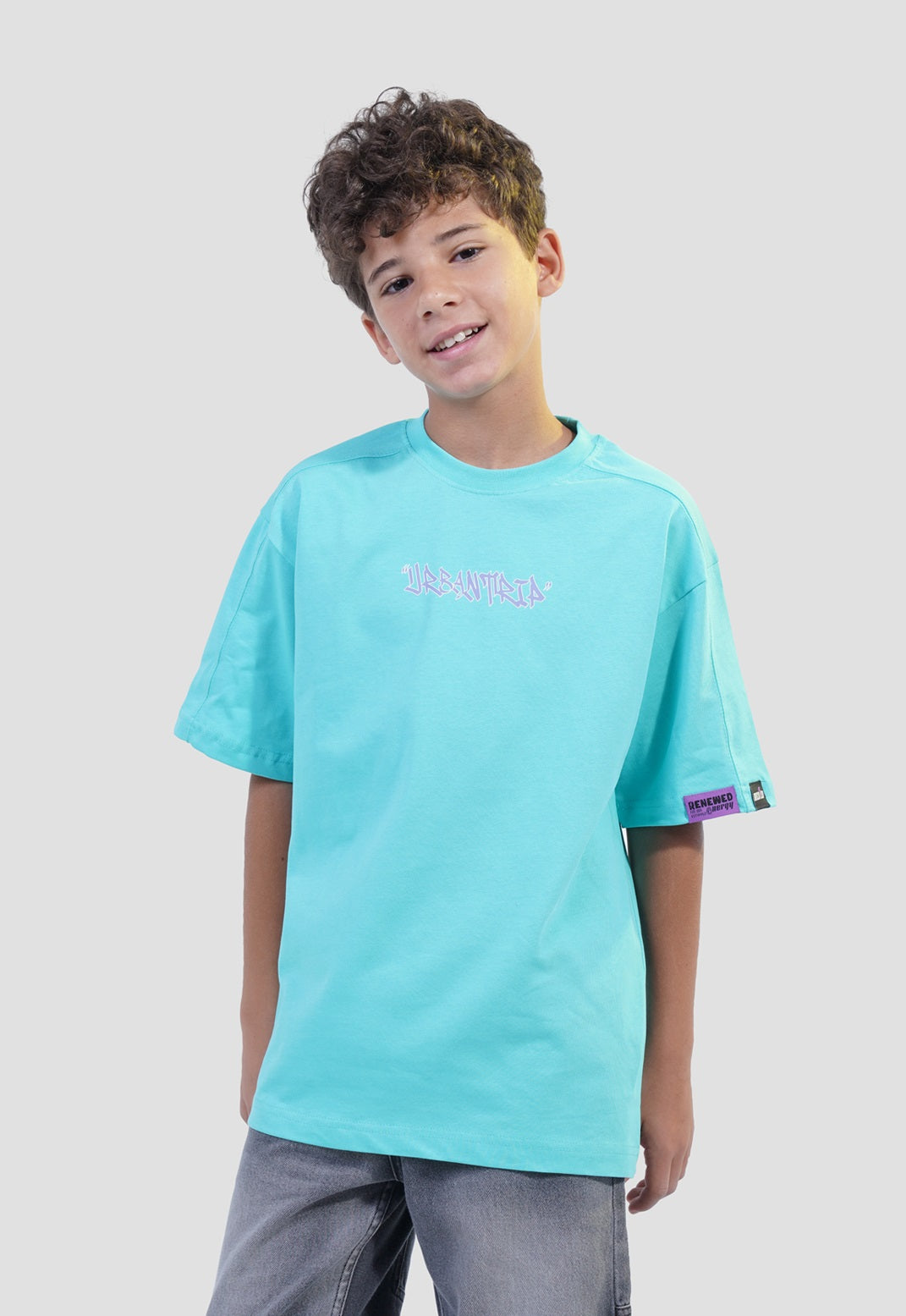 White Crew Neck Printed Tshirt