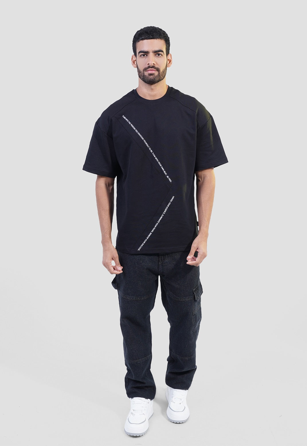 Crew Neck Over Size Printed T-shirt