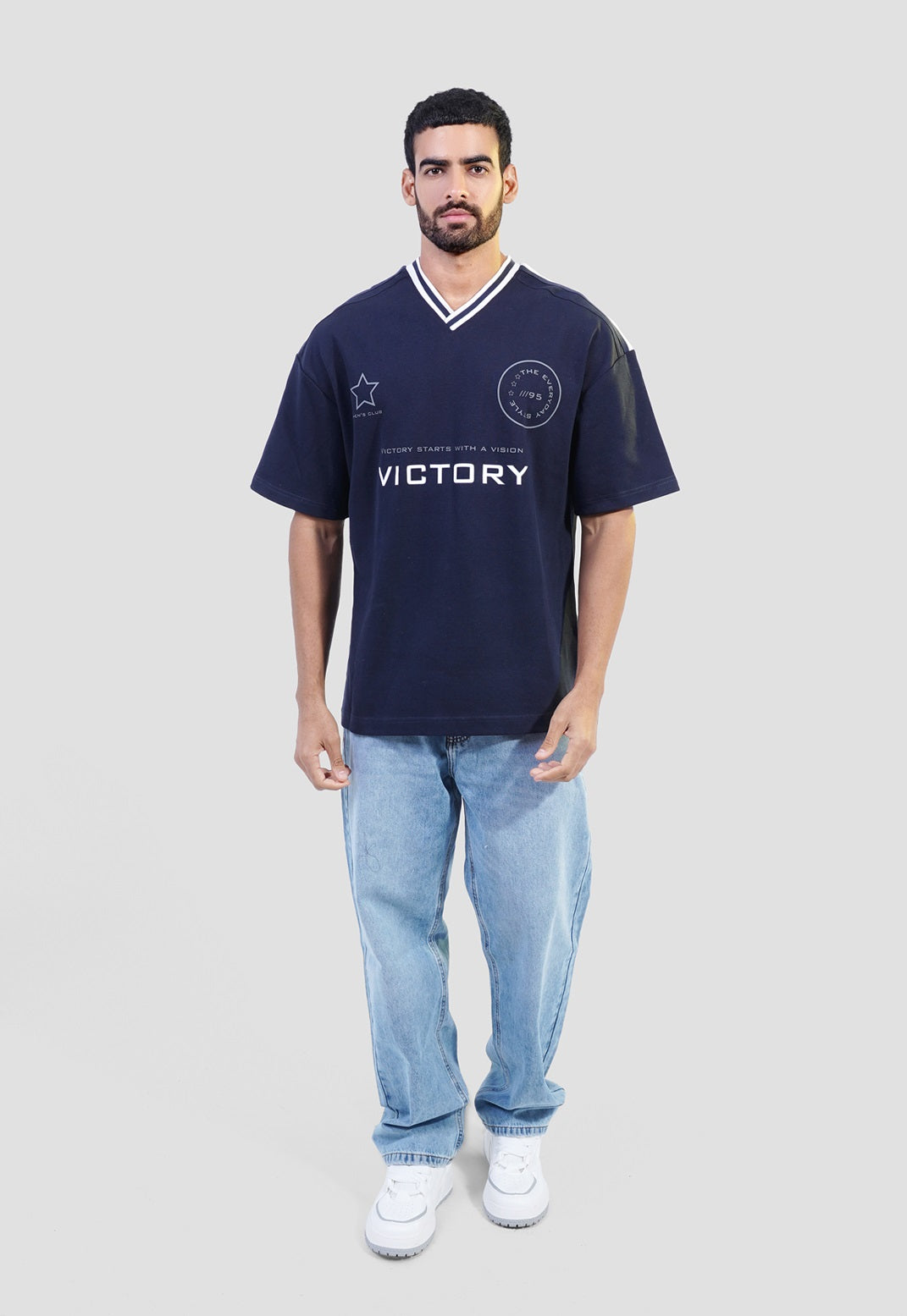 Crew Neck Over Size Printed T-shirt