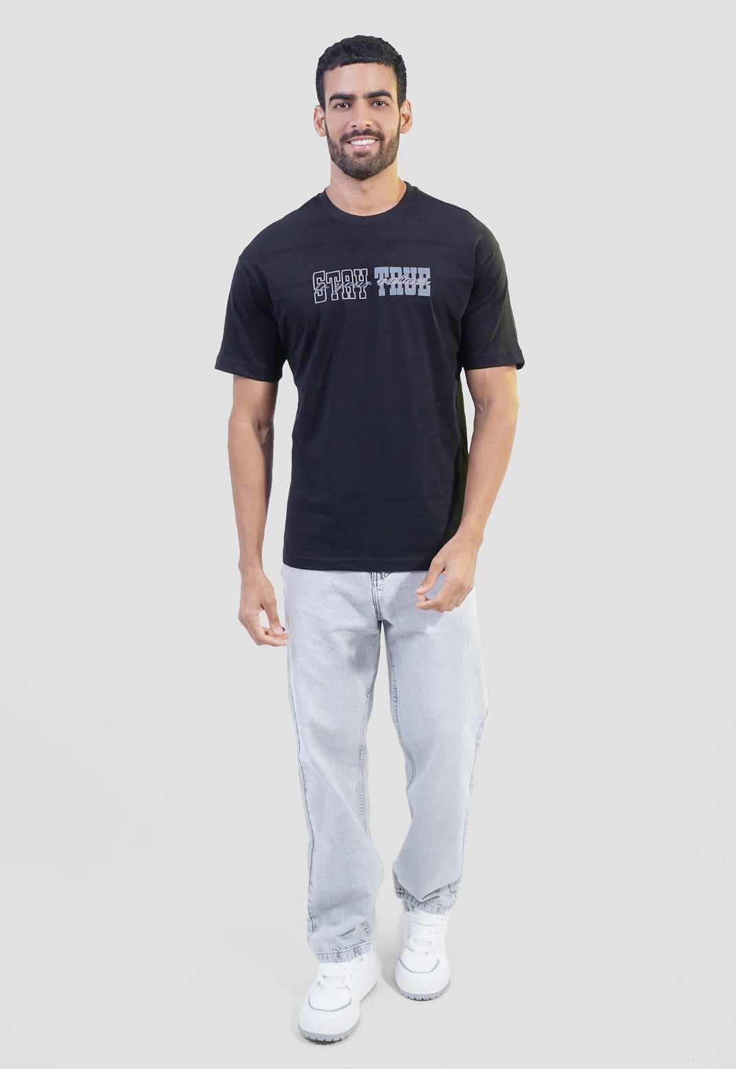 Crew Neck Over Size Printed T-shirt