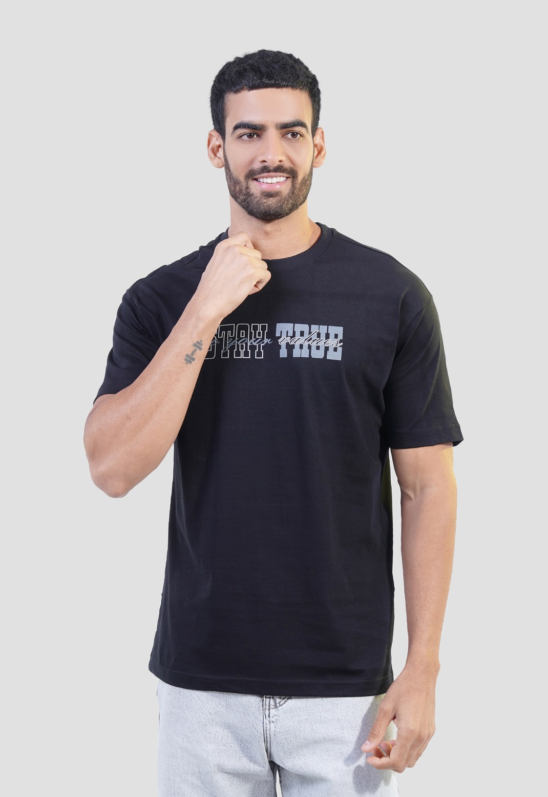 Crew Neck Over Size Printed T-shirt