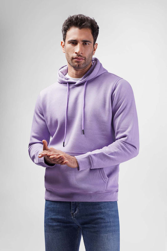 Purple Basic Hoodie Sweatshirt