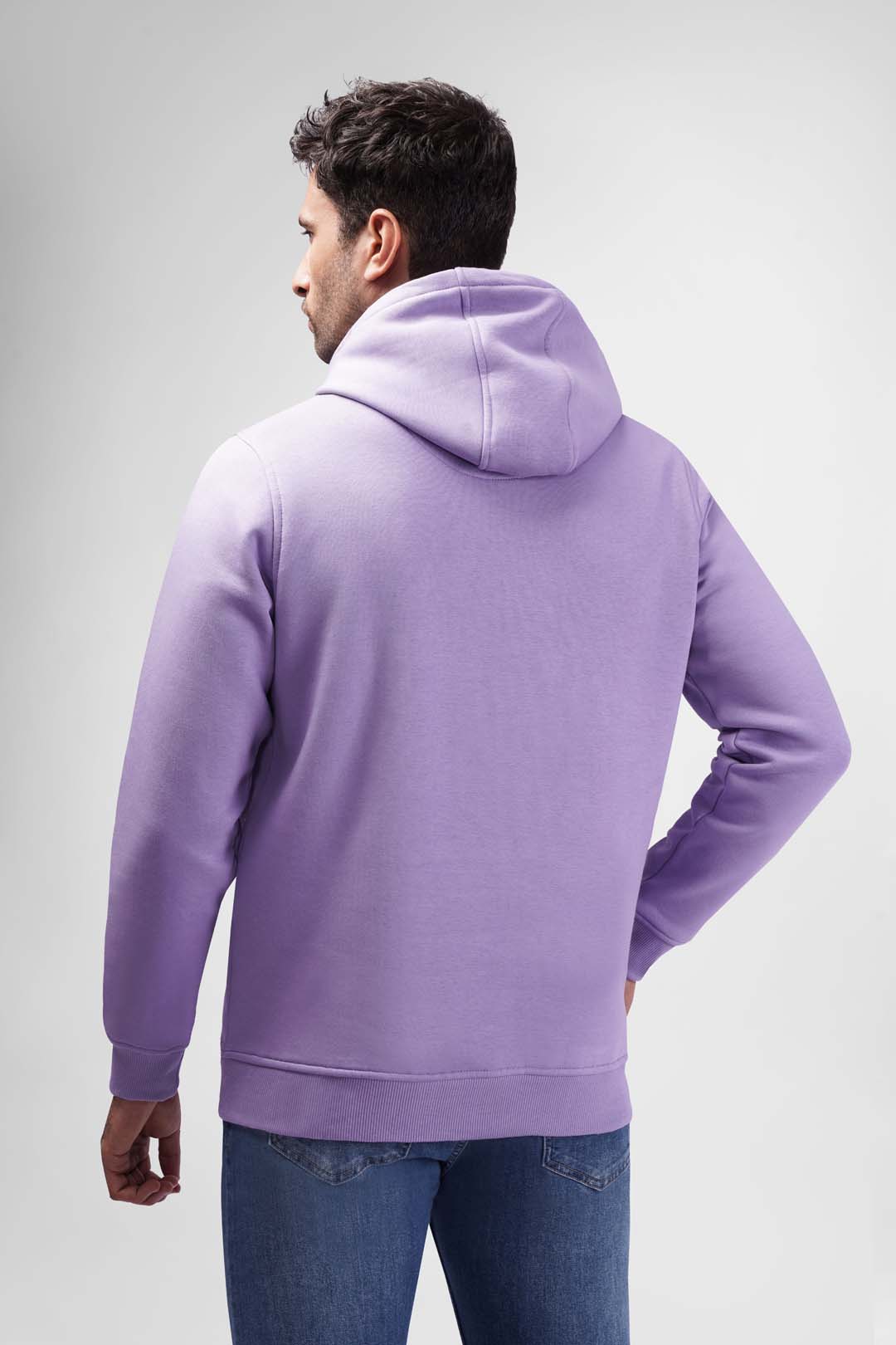 Purple Basic Hoodie Sweatshirt