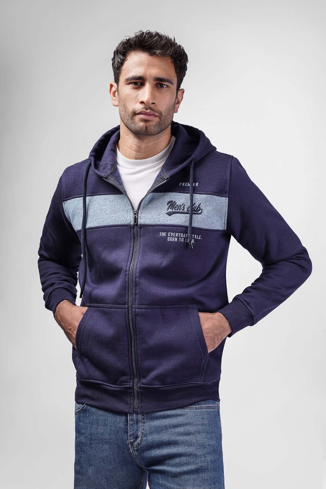 Full Zipper Hoodie Sweatshirt MEN'S CLUB - Main Image