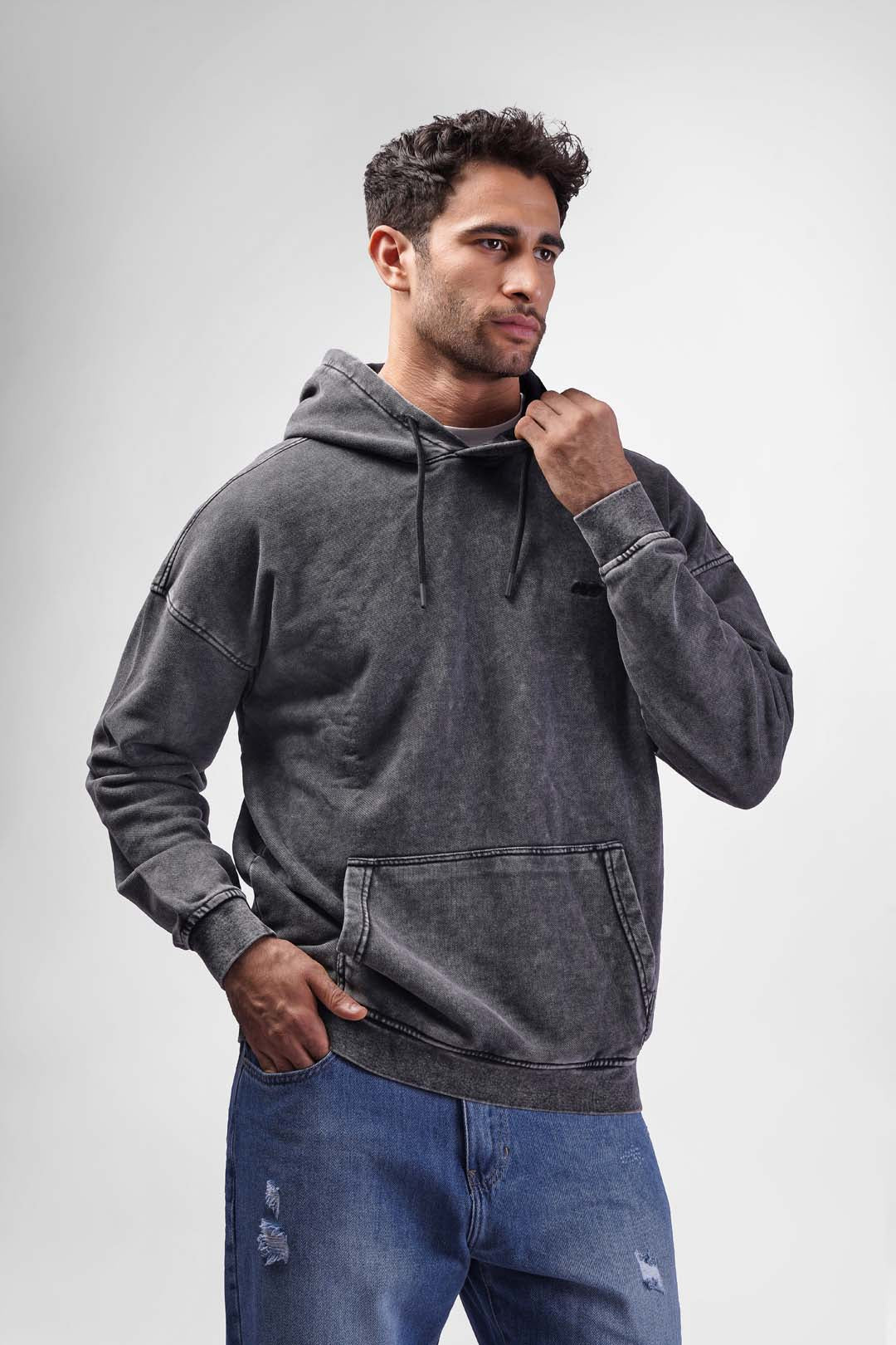 Black Over Size Hoodie Sweatshirt