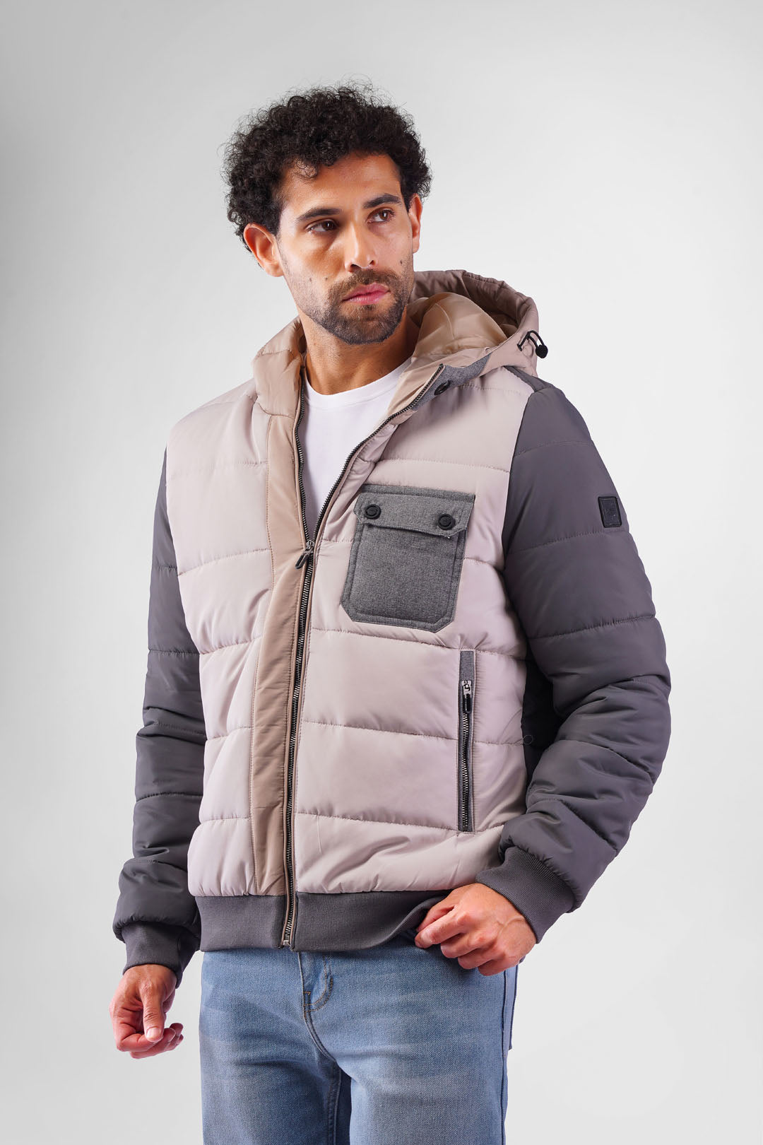 Mens puffer jacket slim fit online