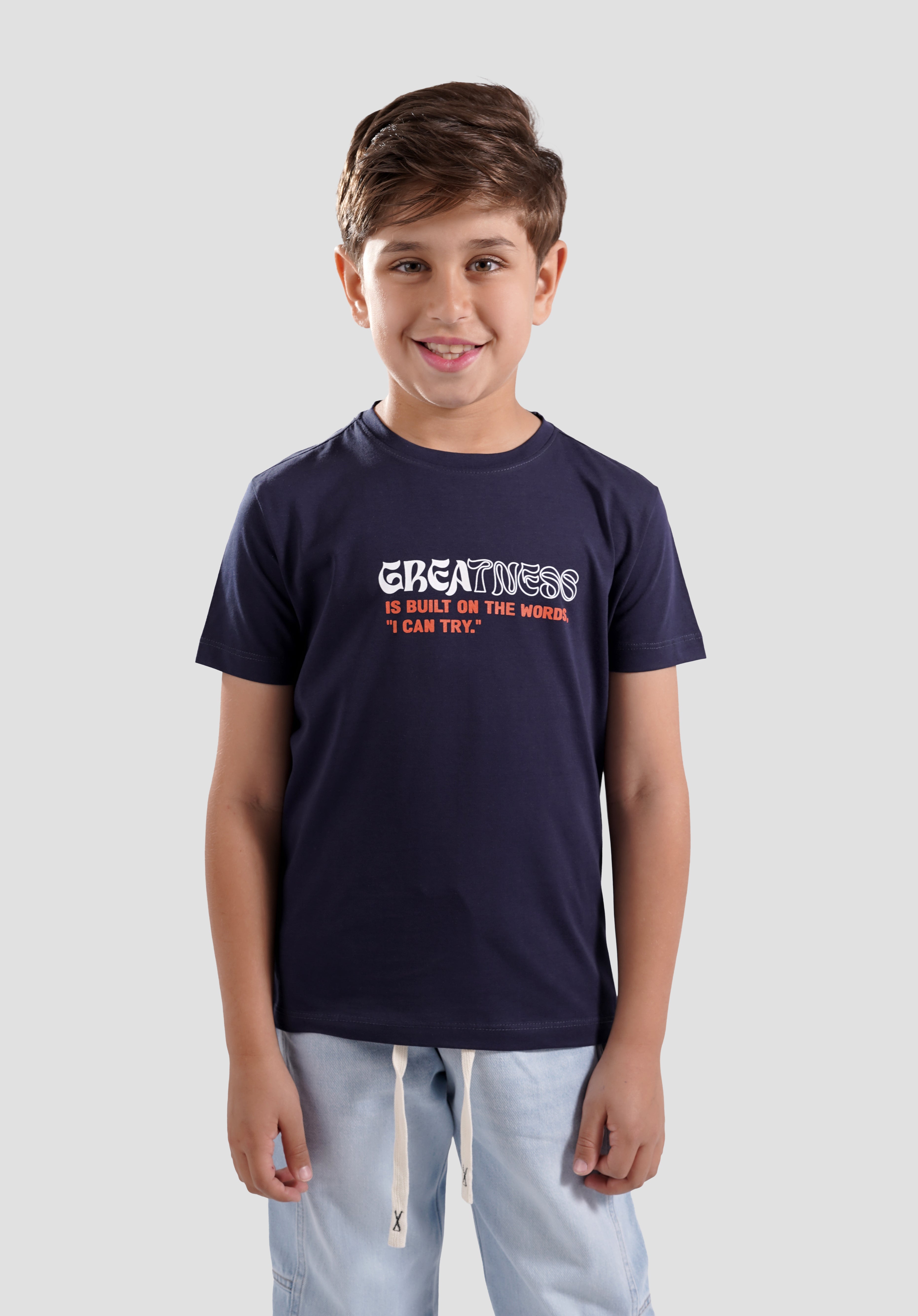 Kids-Crew Neck Printed T-Shirt