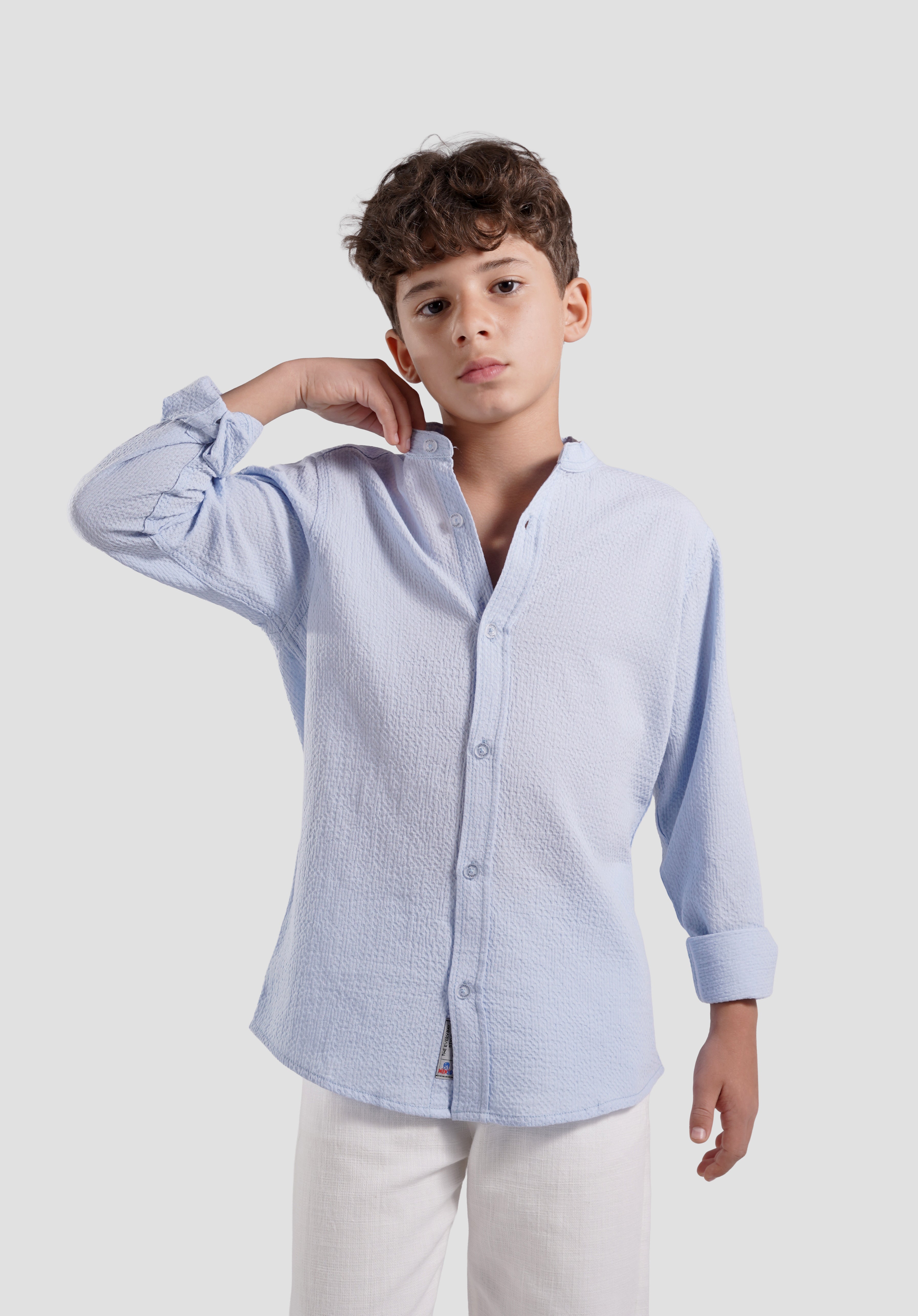 Kids Textured Casual Shirt