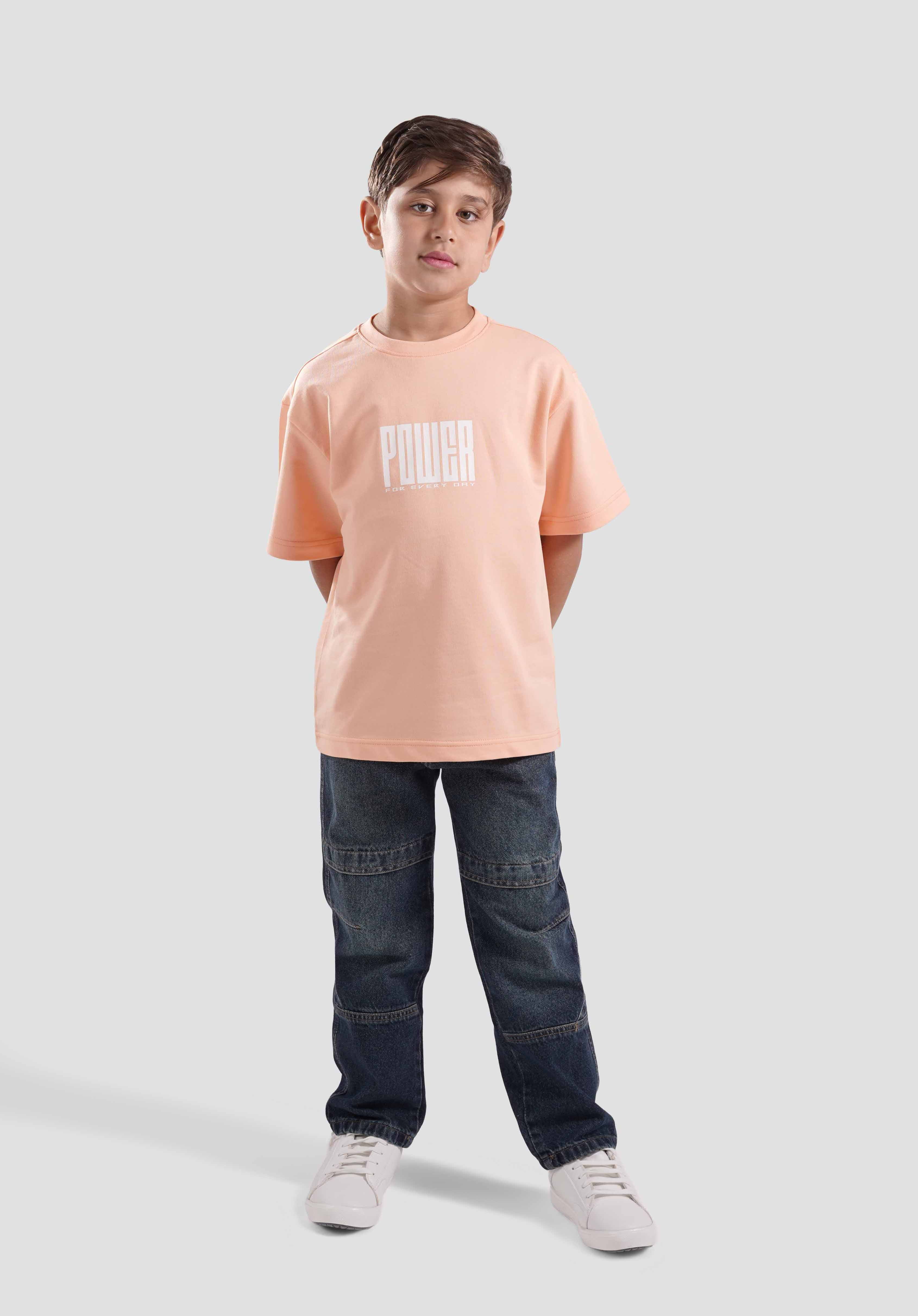 Crew Neck Over Size Printed T-Shirt