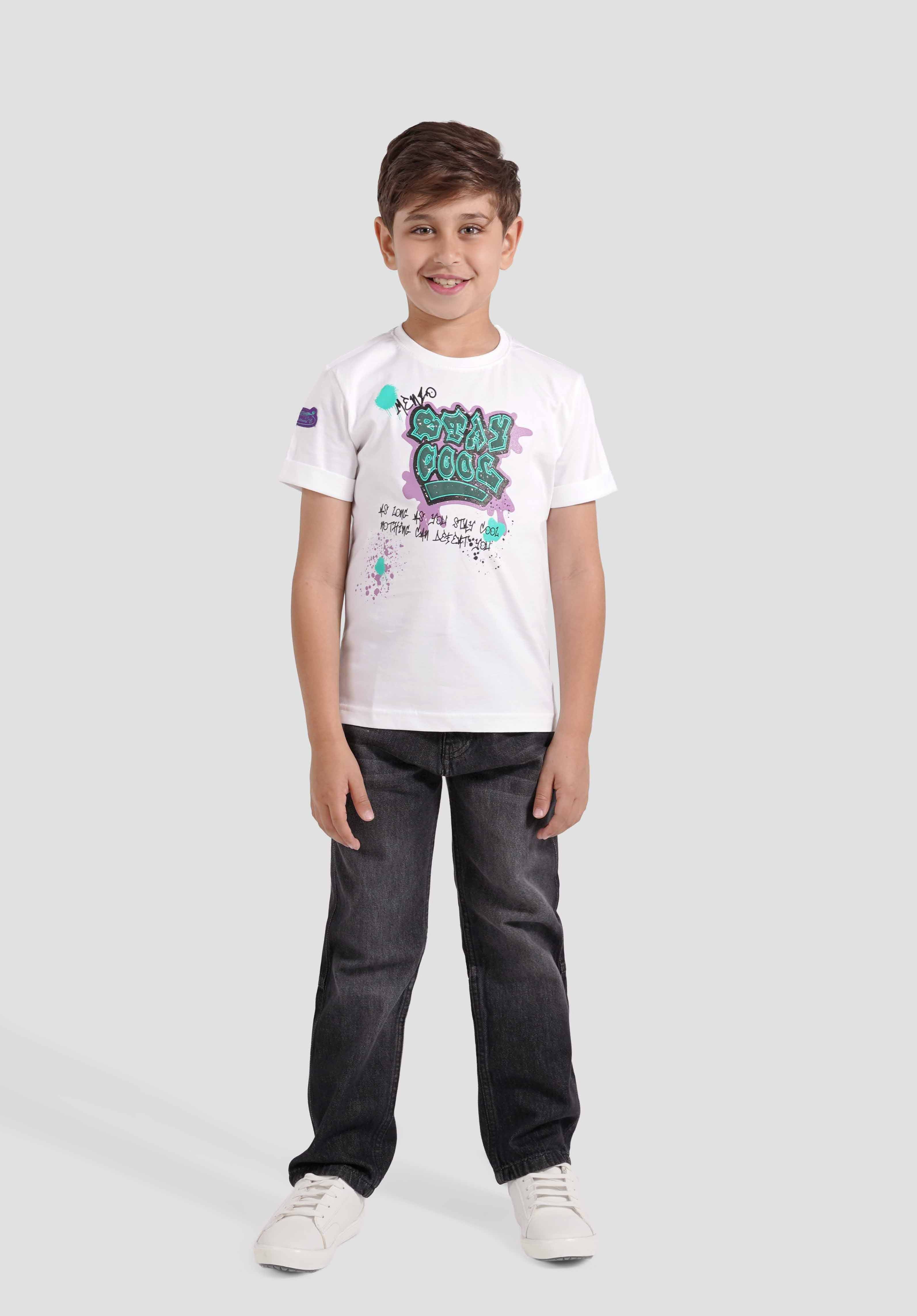 Kids-Crew Neck Printed T-Shirt