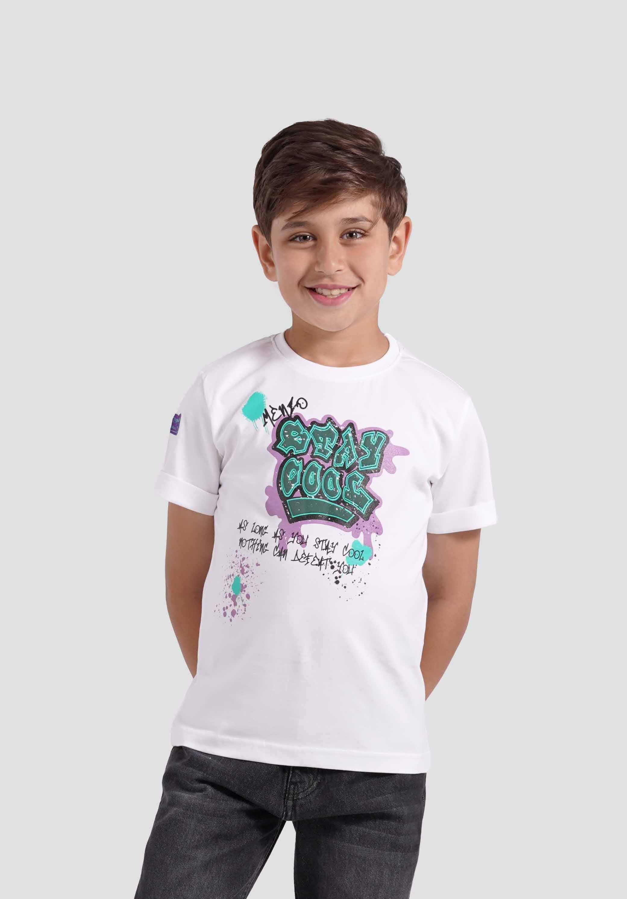 Kids-Crew Neck Printed T-Shirt