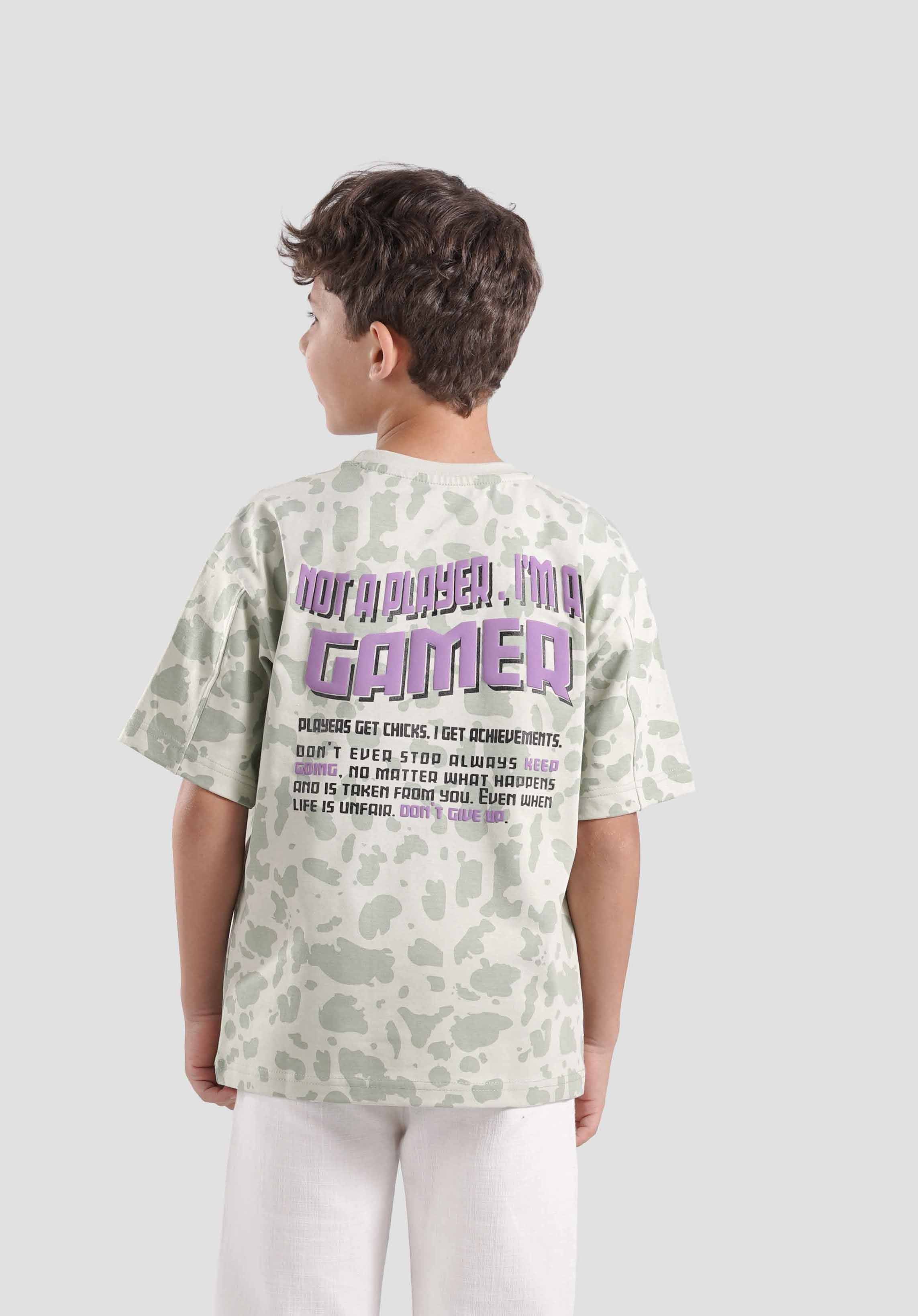 Crew Neck Over Size Printed T-Shirt