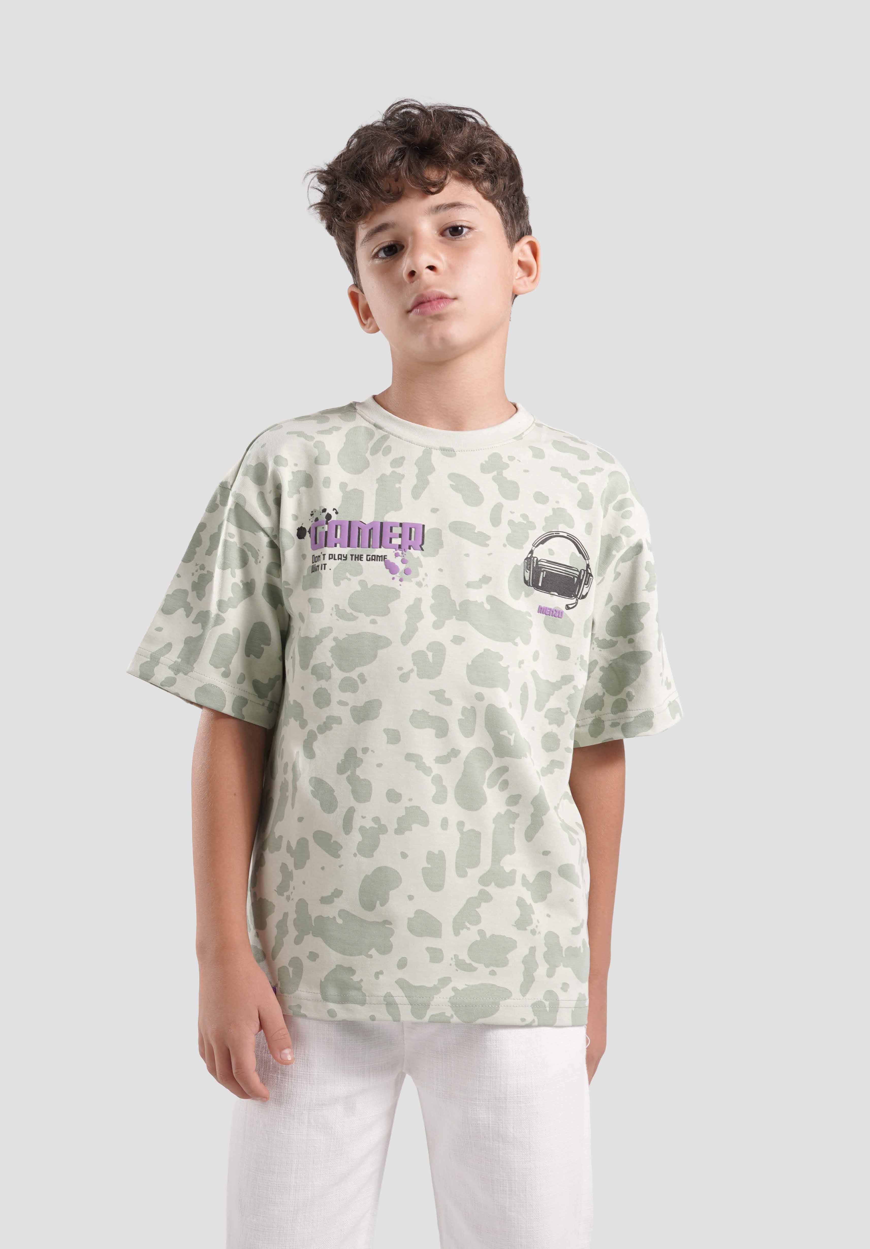 Crew Neck Over Size Printed T-Shirt