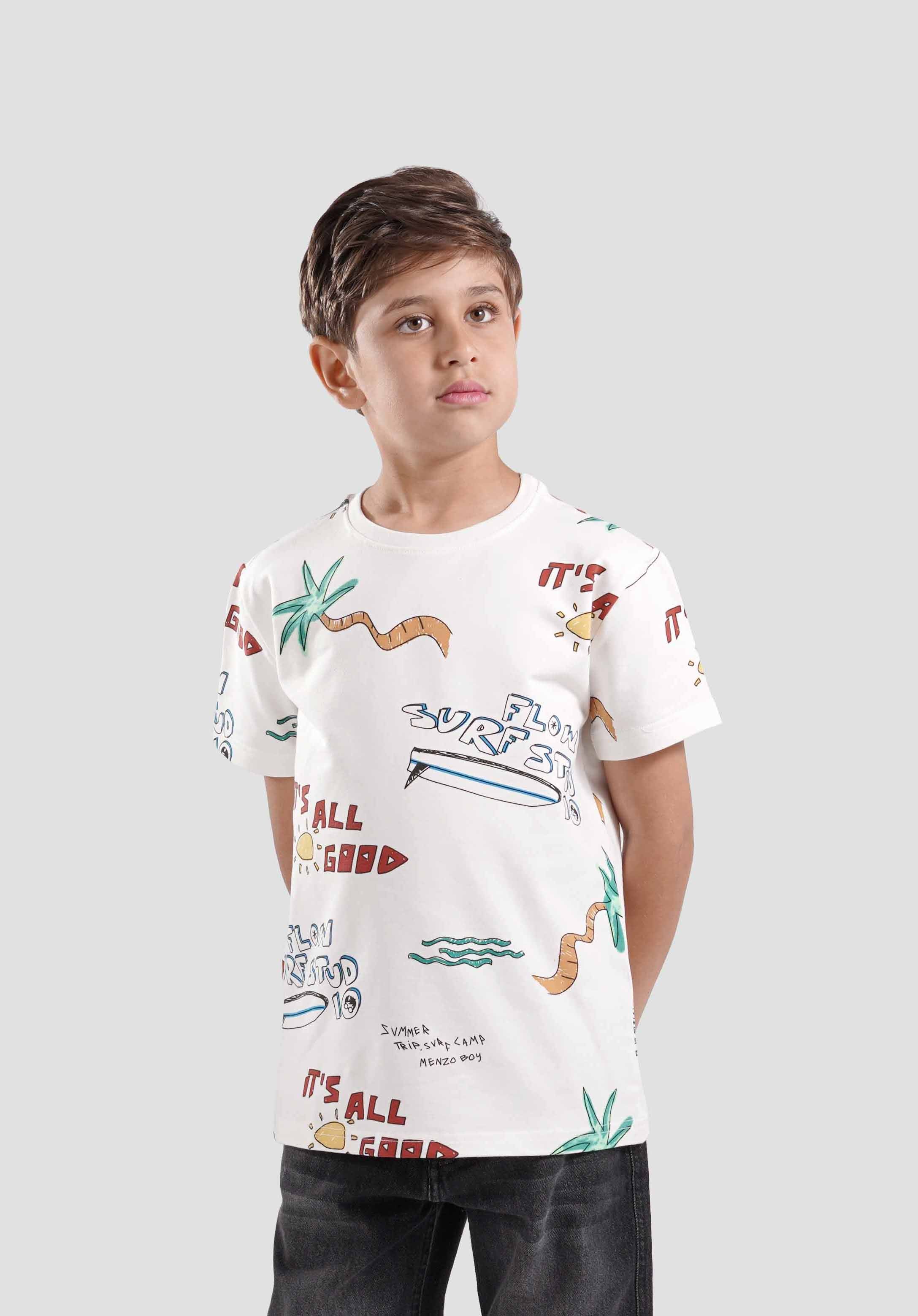 Kids-Crew Neck Printed T-Shirt