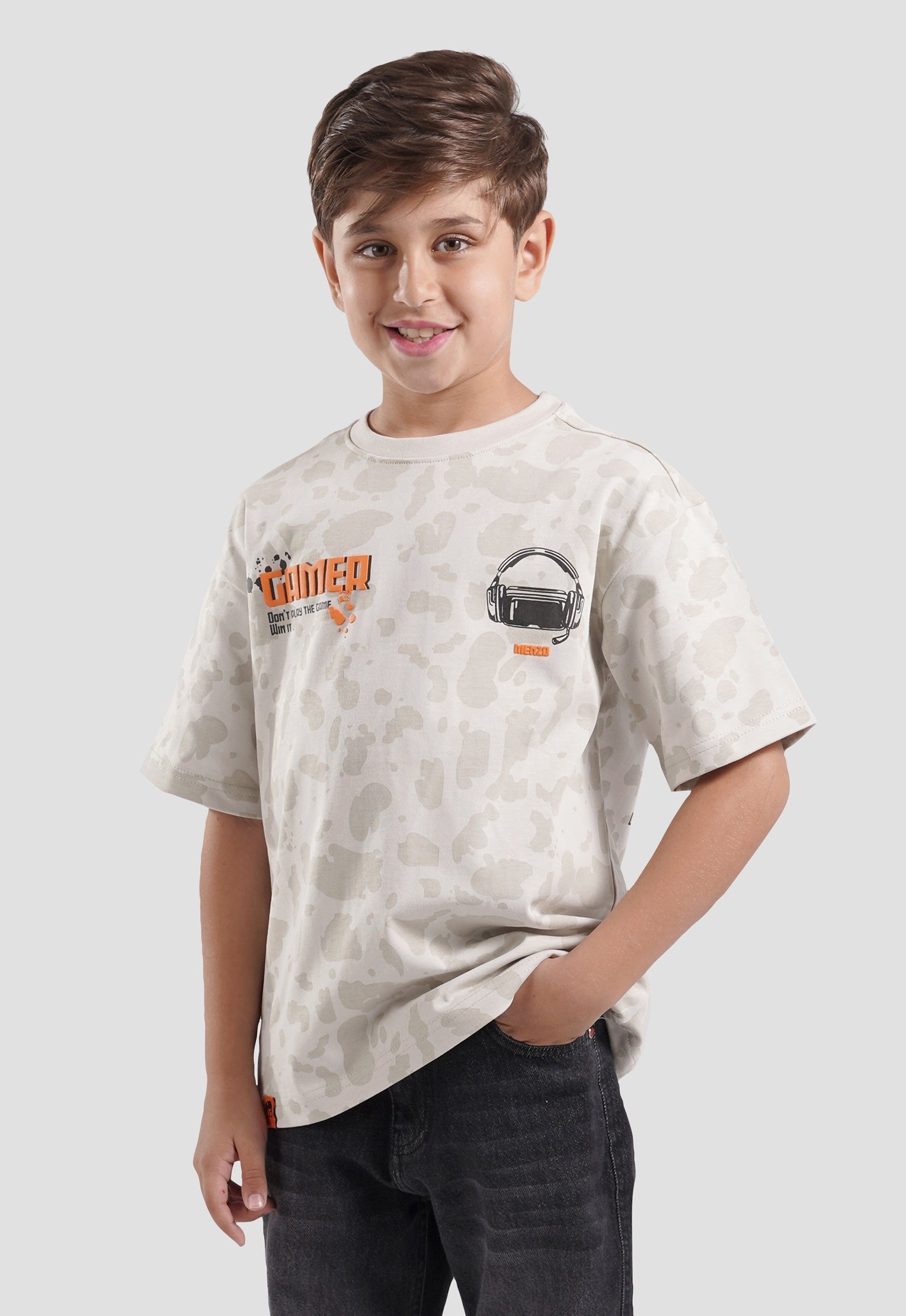 Crew Neck Over Size Printed T-Shirt