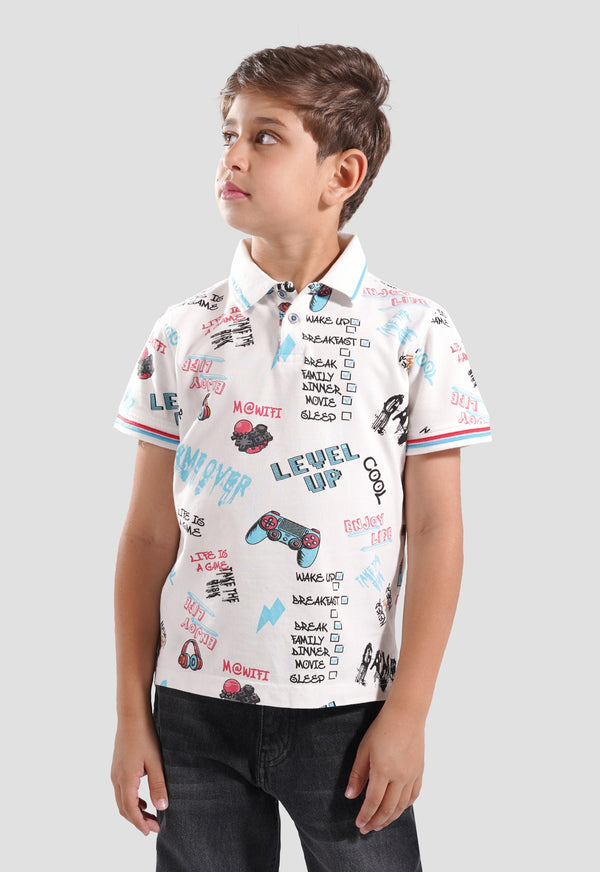 Kids Printed Polo Shirt