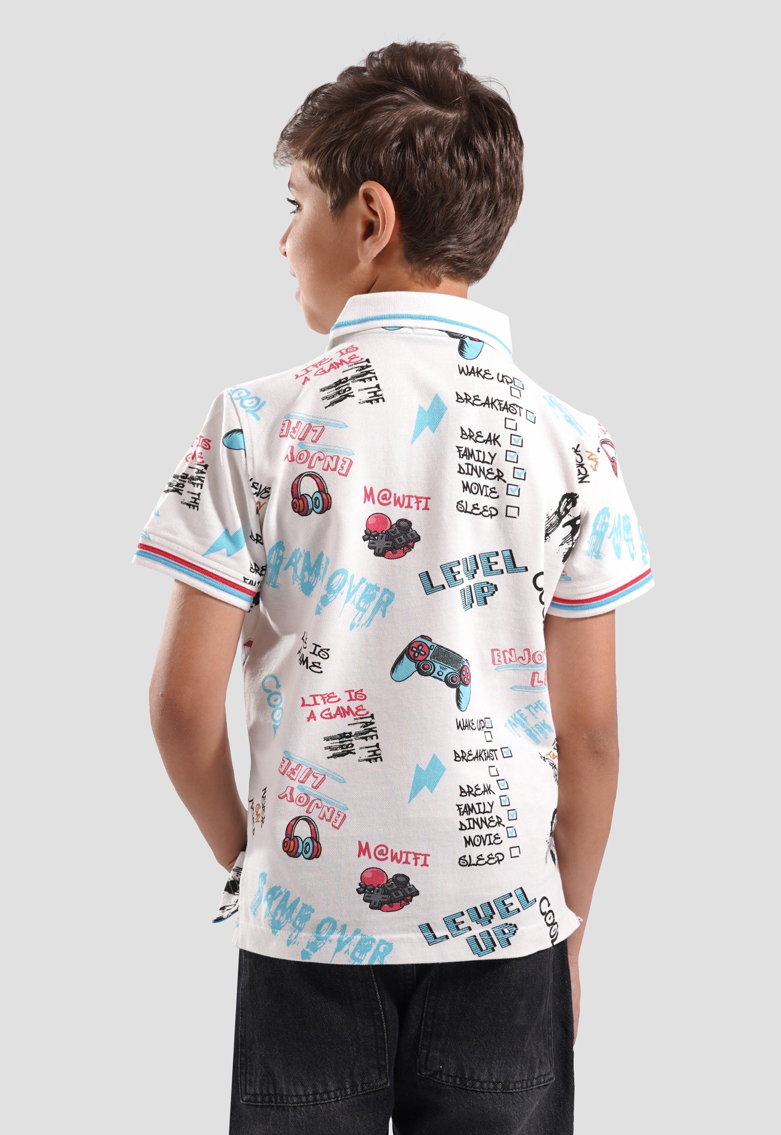 Kids Printed Polo Shirt