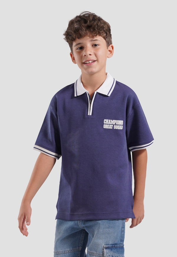 Kids Printed Polo Shirt