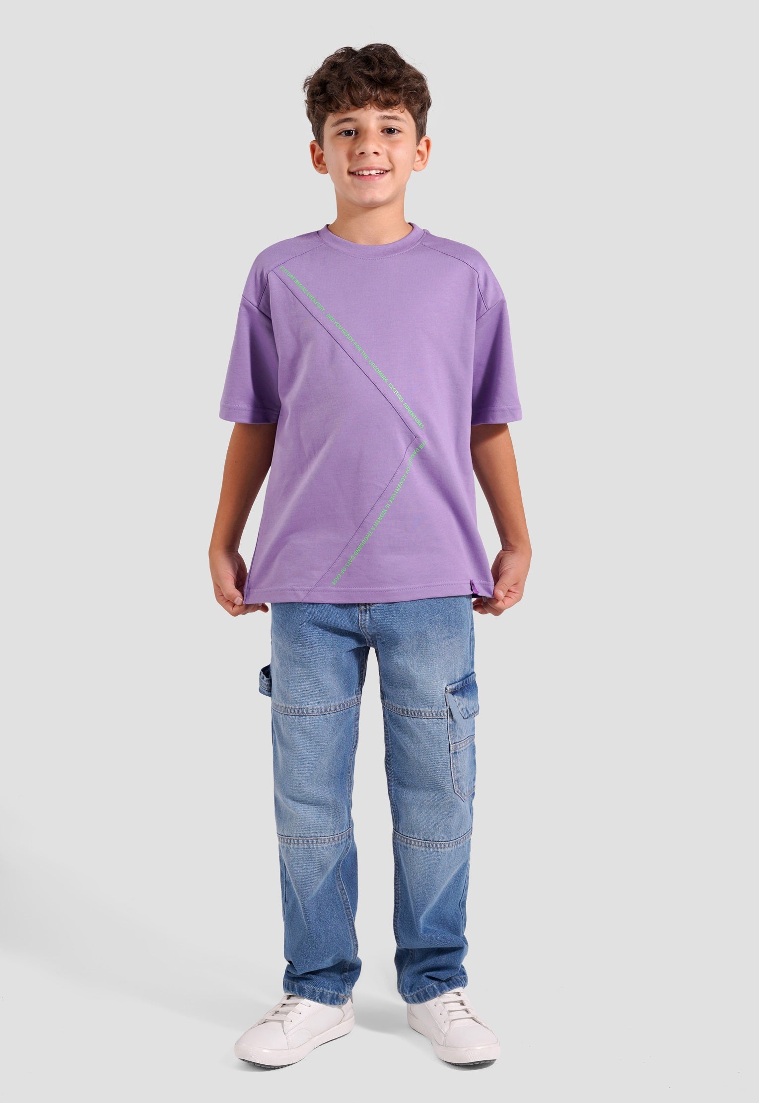 Crew Neck Over Size Printed T-Shirt