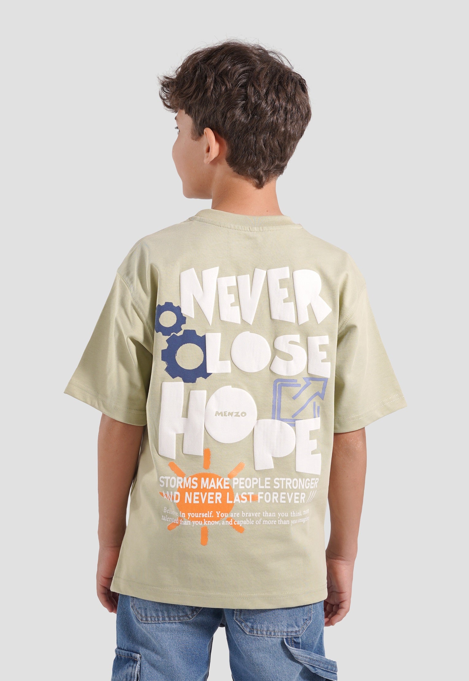 Crew Neck Over Size Printed T-Shirt