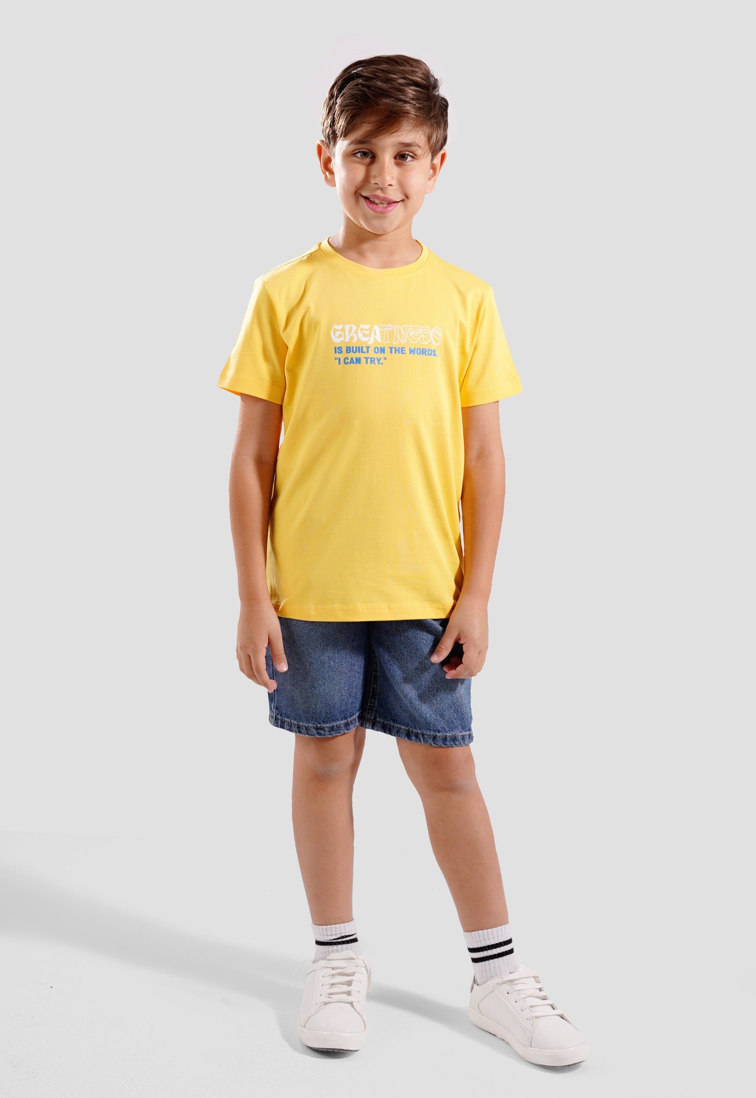 Kids-Crew Neck Printed T-Shirt
