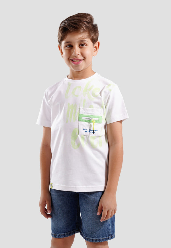 Kids-Crew Neck Printed T-Shirt