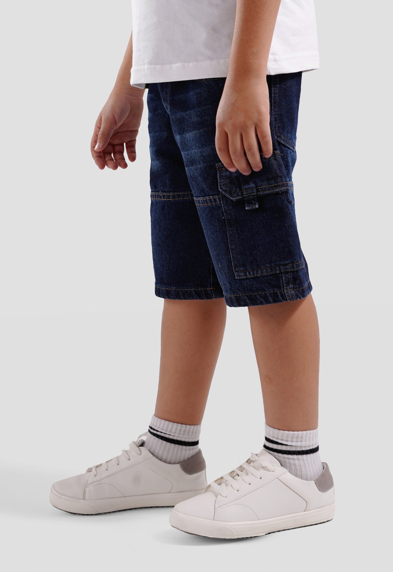 Kids Cargo Fit Denim Short