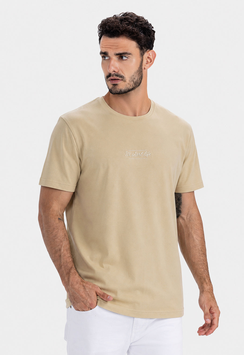 Crew Neck Over Size Printed T-shirt