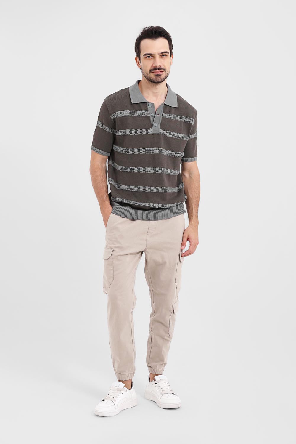 Knitted Polo Over Size Shirt