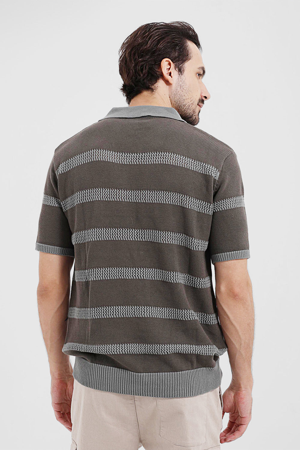 Knitted Polo Over Size Shirt
