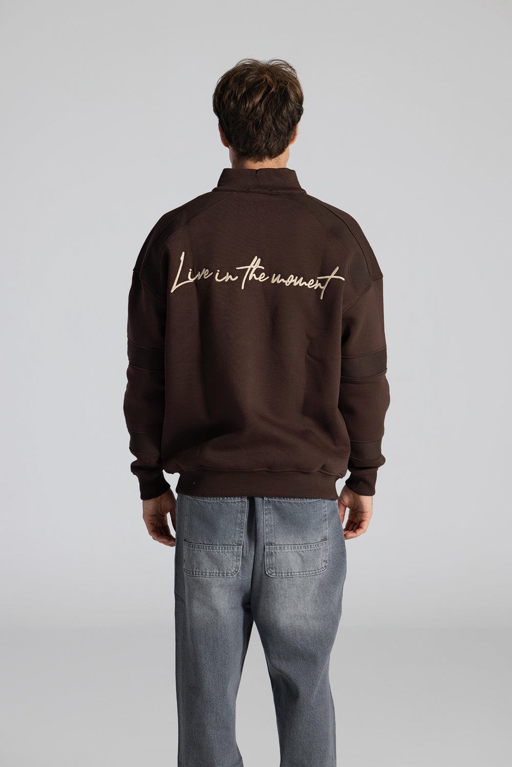Basic Haif Zipper Sweatshirt