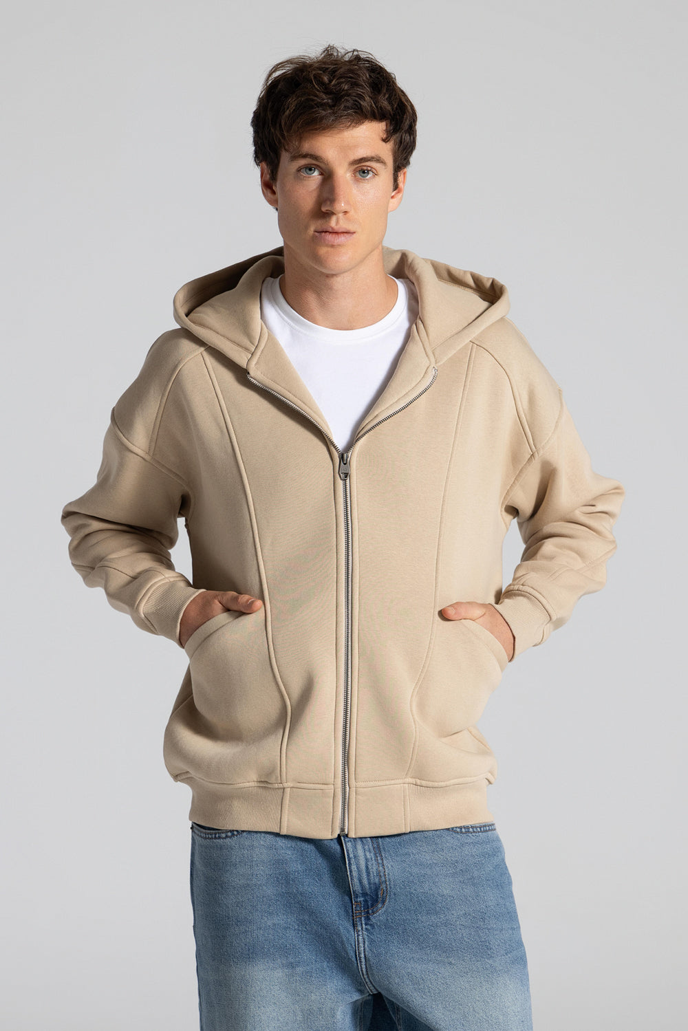 Basic Full Zipper Hoodie Sweatshirt
