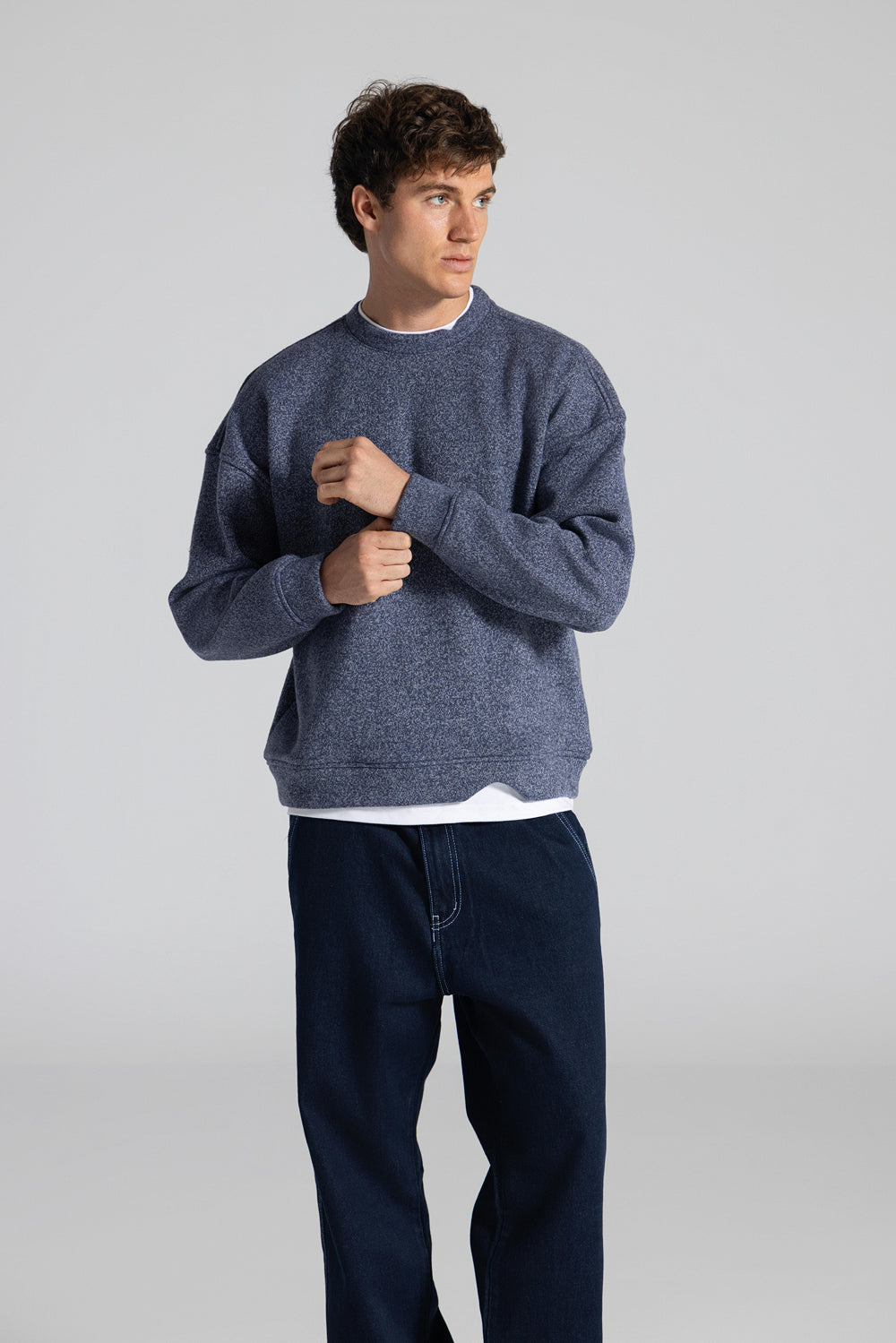 Crew Neck Box Fit Sweatshirt