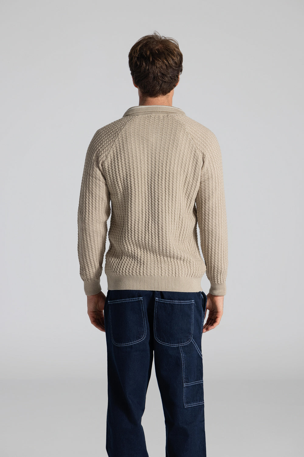 Full Zipper Knitted Pullover